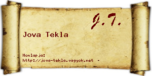 Jova Tekla névjegykártya
